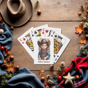 Baraja De Cartas Personalizado Western Cowboy Birthday