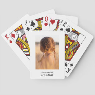 Baraja De Cartas Personalizar de regalo de foto de Chica de abuela 