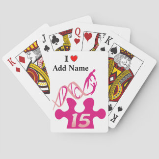 Baraja De Cartas PERSONALIZAR de rompecabezas rosa de las tarjetas