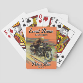 Baraja De Cartas Personalizar de Vintage de Motocicleta Poker Run