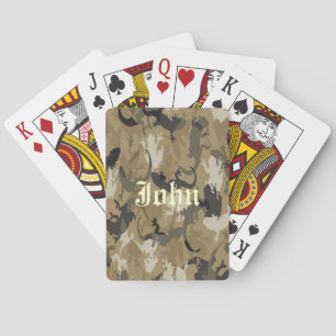 Baraja De Cartas Personalizar las tarjetas de juego de camuflaje re