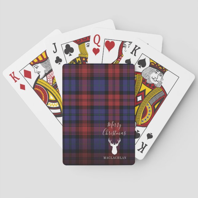 Baraja De Cartas Personalizar Navidades Tartan Clan MacLachlan Plai (Reverso)