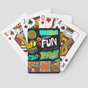 Baraja De Cartas Personalizar NOMBRE Fun Trendy Collage Personaliza