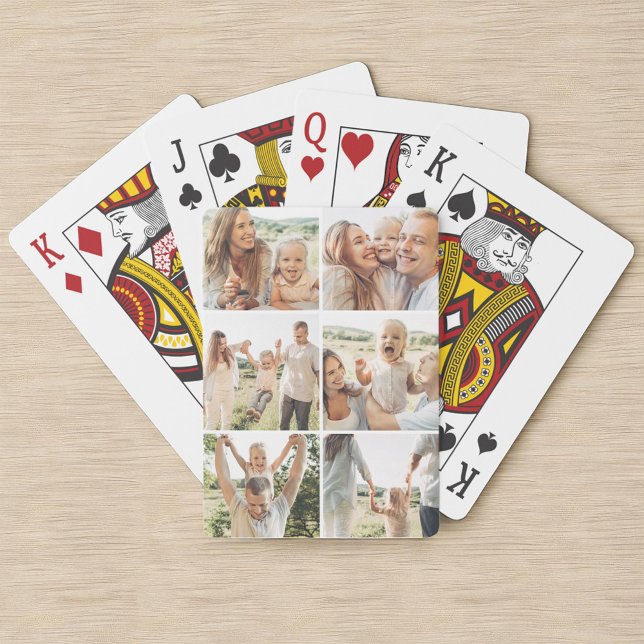 Baraja De Cartas Personalized 6 Photo Collage Vertical Poker (Subido por el creador)
