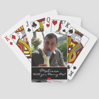 Baraja De Cartas Personalized Marriage Proposal Playing Cards