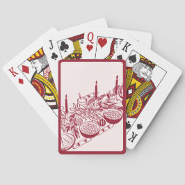 Baraja De Cartas Personalized Merry Christmas Table Minimal Design 