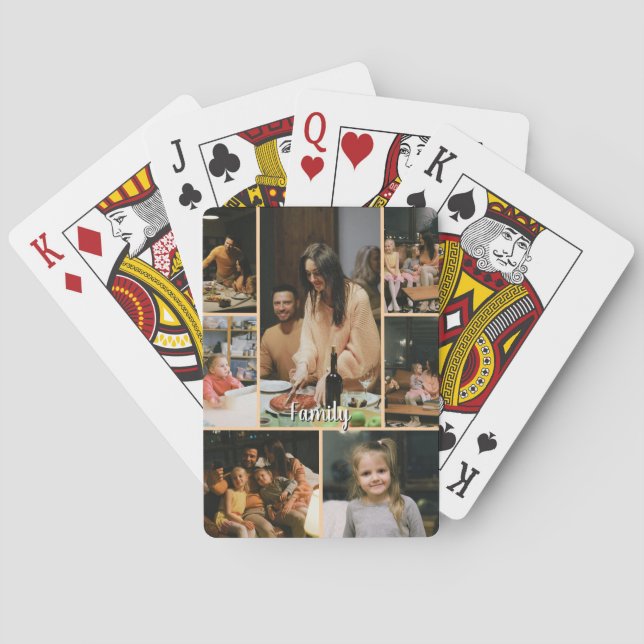 Baraja De Cartas Personalized Photo Cllage Playing Cards (Reverso)