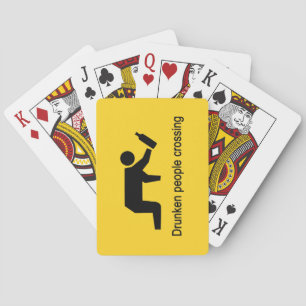 Baraja De Cartas Personas borrachas cruzando ⚠ Rótulo tailandés ⚠