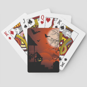 Baraja De Cartas Pesadilla de la luna sangrienta de Halloween