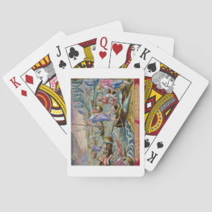 Baraja De Cartas Pesca con mosquiteros y tridentes en la bahía de N