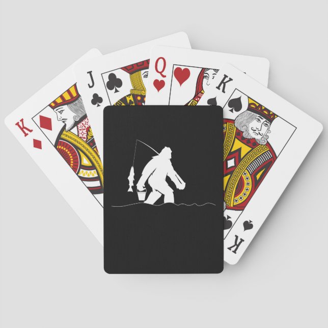 Baraja De Cartas Pesca con mucho peso Pesca Funny Sasquatch (Reverso)