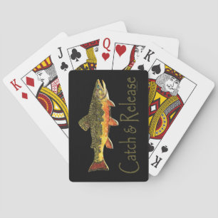 Baraja De Cartas Pesca de truchas de captura y liberación