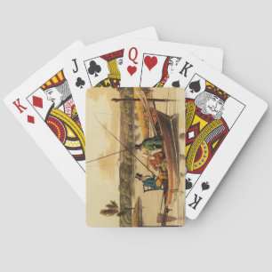 Baraja De Cartas Pesca en un Punt, acuatada por yo. Clark, pub. por