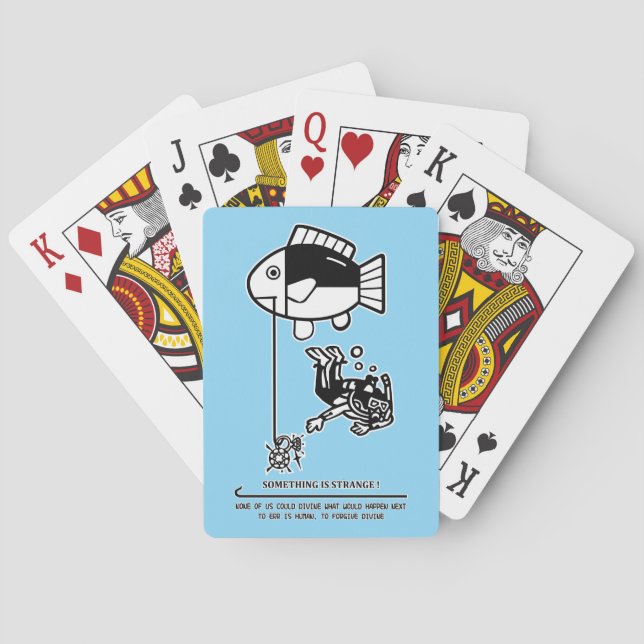 Baraja De Cartas Pescado atrapa humanos (Reverso)