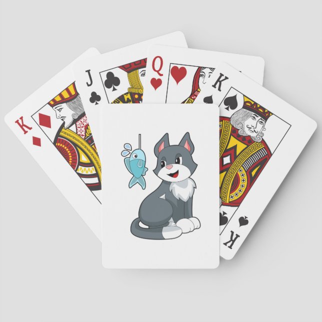 Baraja De Cartas Pescado de cebo de gato (Reverso)