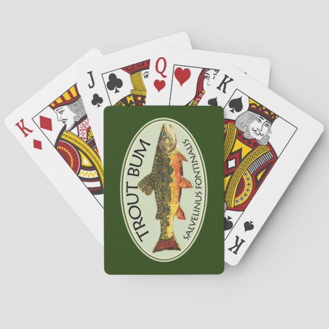 Baraja De Cartas Pescado divertida de mosca (Reverso)