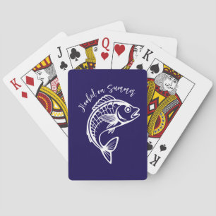 Baraja De Cartas Pescado enganchado en verano-azul