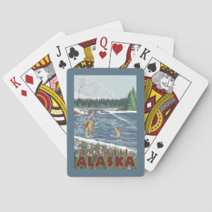 Baraja De Cartas Pescador de la mosca - Wrangell, Alaska