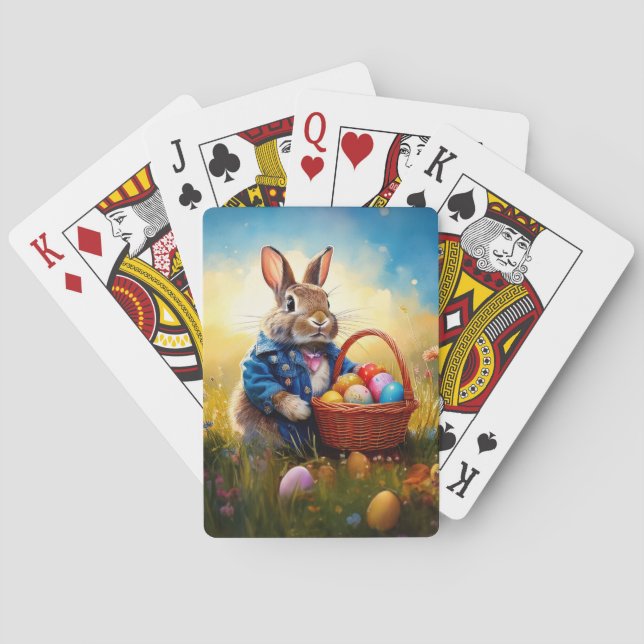 Baraja De Cartas Peter Easter Bunny con huevos de Pascua (Reverso)