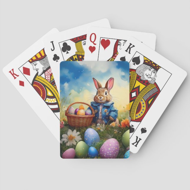 Baraja De Cartas Peter Easter Bunny con huevos de Pascua (Reverso)