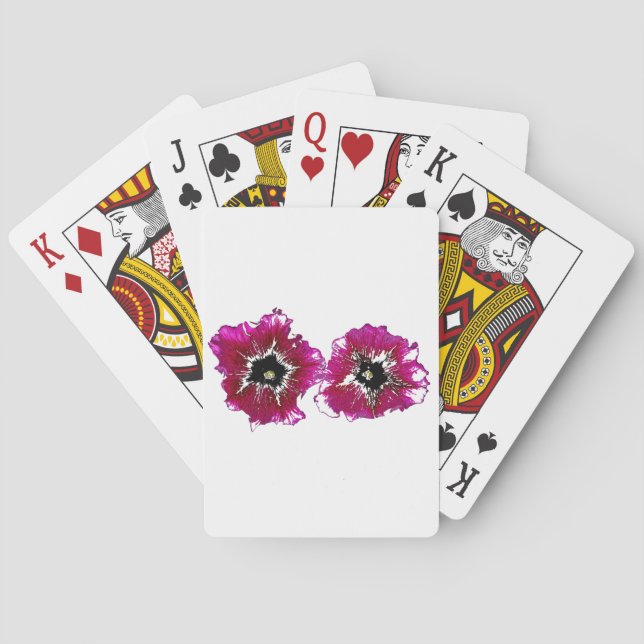 Baraja De Cartas Petunias de Verano (Reverso)