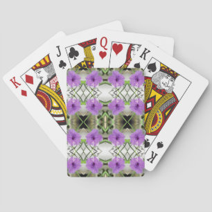 Baraja De Cartas Petunias Mexicanas y Enrejado