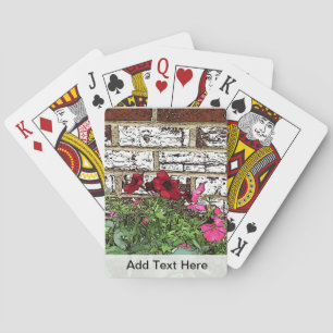 Baraja De Cartas Petunias rojas y rosas