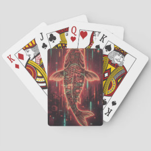 Baraja De Cartas Pez Koi Cibernético