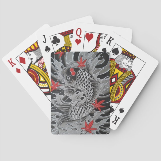 Baraja De Cartas Pez Koi Japonés (Reverso)