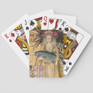 Baraja De Cartas Pez Mujer Piscis Vintage Gótico Clásico