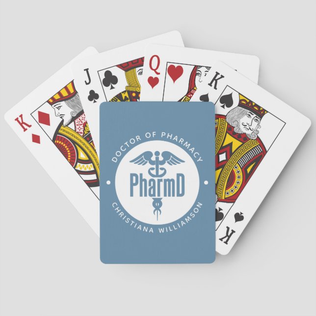 Baraja De Cartas Pharm Médica de Farmacia Graduado Farmacéutico Far (Reverso)