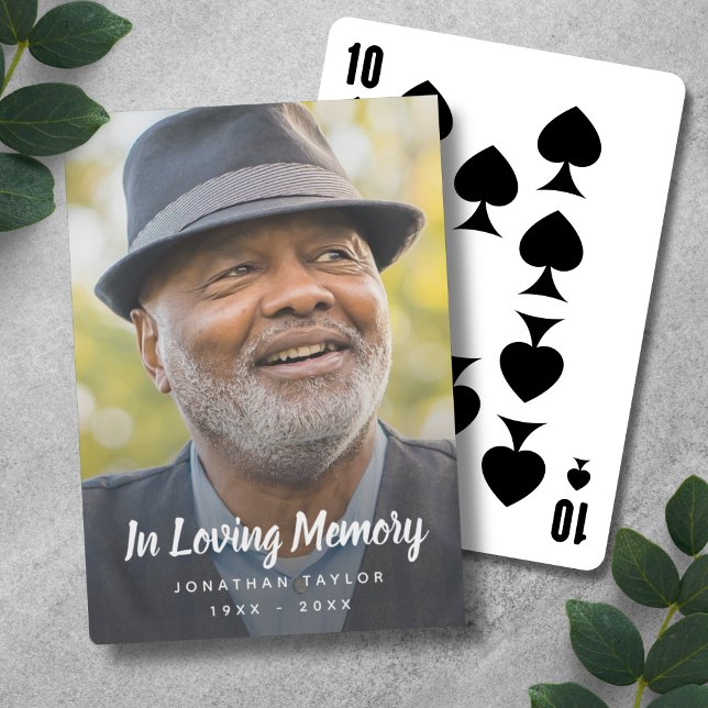 Baraja De Cartas Photo Memorial Remembrance Tribute (Photo Memorial Playing Cards)