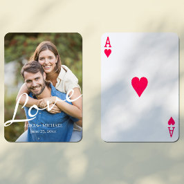 Baraja De Cartas Photo modern couple engagement keepsake gift