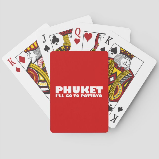 BARAJA DE CARTAS PHUKET IRÉ A PATTAYA (Reverso)