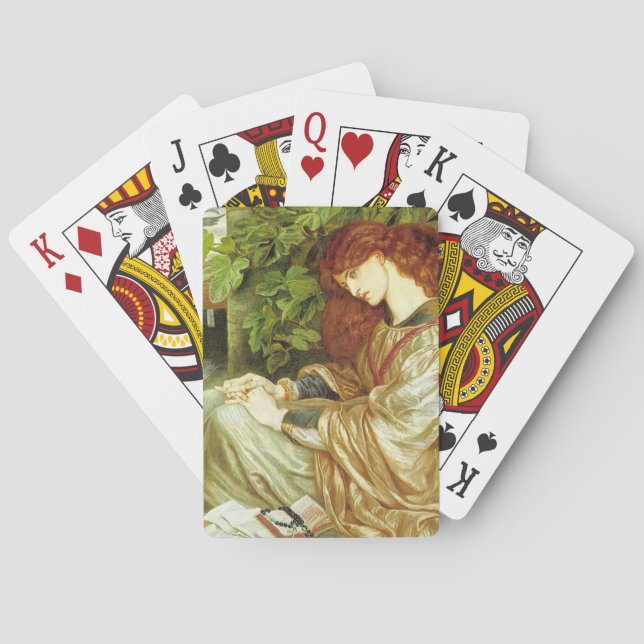 Baraja De Cartas Pia De' Tolomei (Hermosa Mujer Italiana) (Reverso)