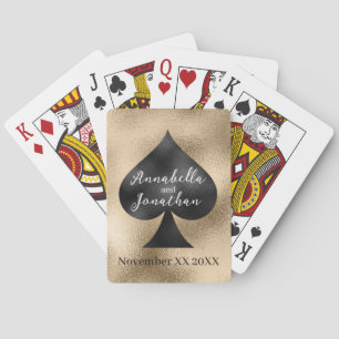 Baraja De Cartas Pica Negra sobre Dorado