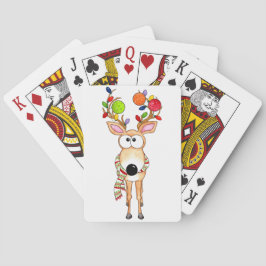 Baraja De Cartas Pickleball Christmas Reindeer