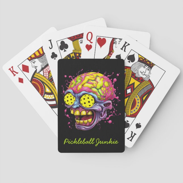 Baraja De Cartas Pickleball Junkie - pickleball divertido (Reverso)