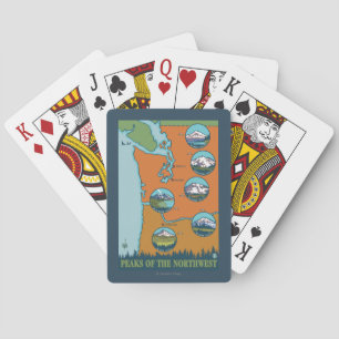 Baraja De Cartas Picos del noroeste - 5 diversas montañas