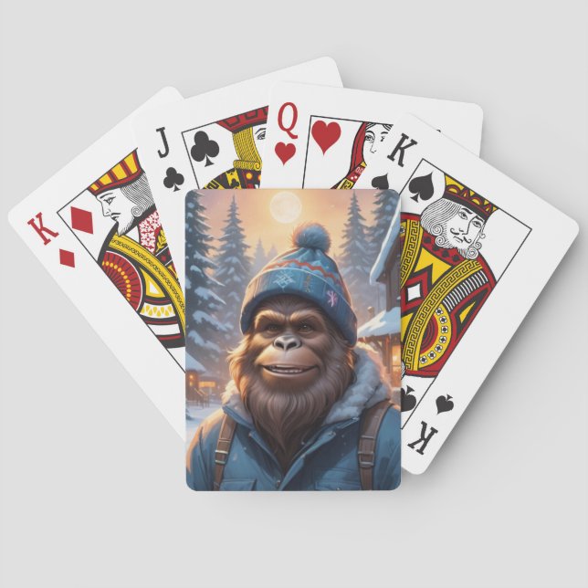 Baraja De Cartas Pie Grande con un Gorro de Punto (Reverso)