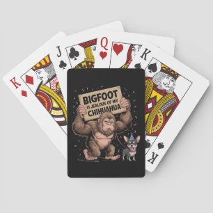 Baraja De Cartas Pie grande es celosa de mi Chihuahua
