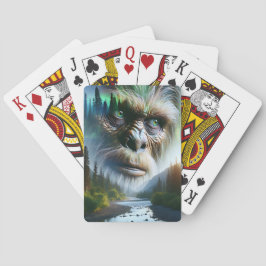 Baraja De Cartas Pie grande, montañas, río y bosque