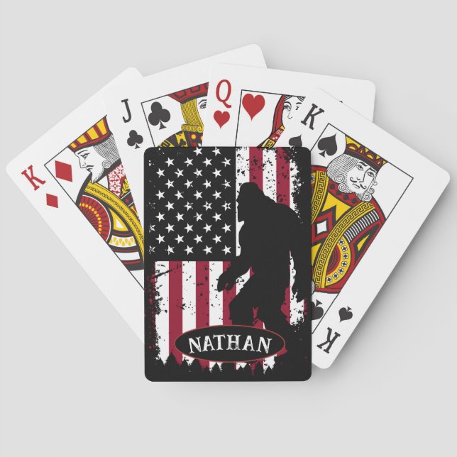 Baraja De Cartas Pie grande patriótico (Reverso)