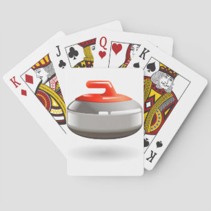 Baraja De Cartas Piedra Roja de Curling Deportes de Invierno