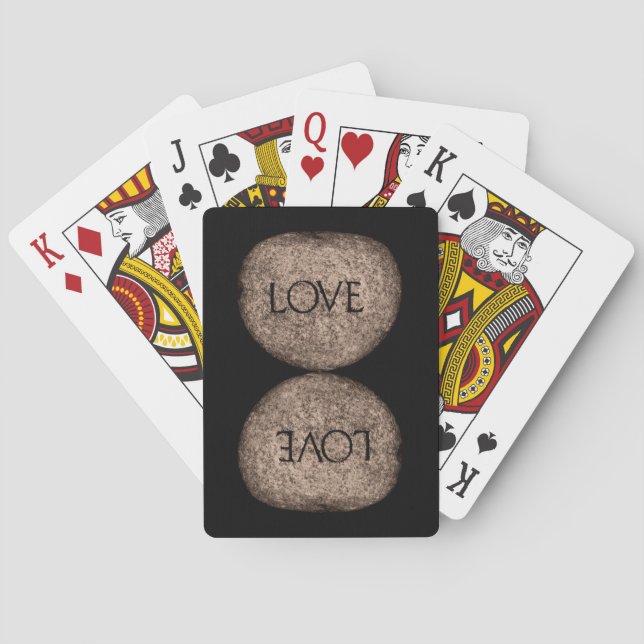 Baraja De Cartas Piedra tallada en "Amor" (Reverso)