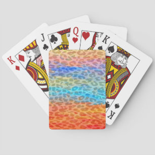 Baraja De Cartas Piel de impresión retro leopardo 2