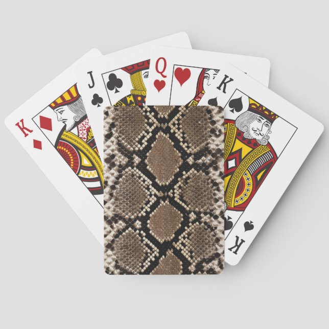 Baraja De Cartas Piel de serpiente Faux Python (Reverso)