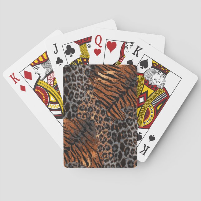 Baraja De Cartas Piel de tigre leopardo (Reverso)