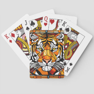 Baraja De Cartas Pieles modernas de tigre rayado con arco iris Impr