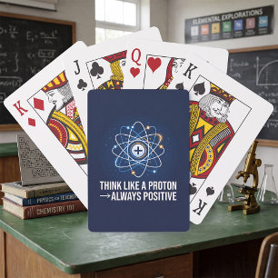 Baraja De Cartas Piensa como un protón Siempre positivo ciencia